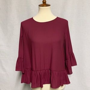 {Lush} Ruffle Blouse